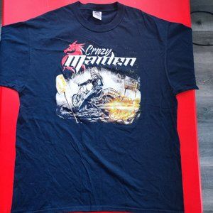 Crazy Maiden graphic T-shirt black women's size XL